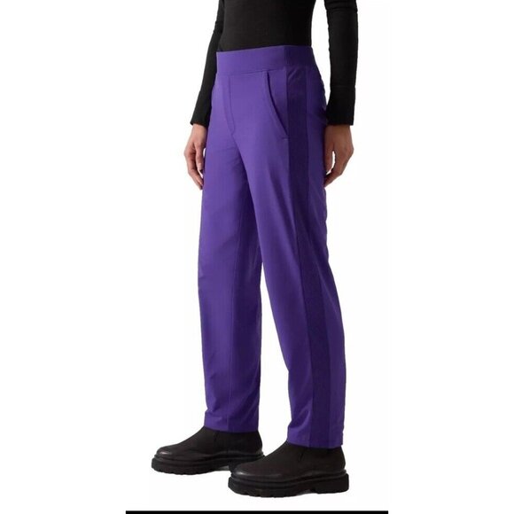 Athleta Brooklyn Lined Pant‎ Purple Womens 8 Tall New With Tags - Picture 2 of 8
